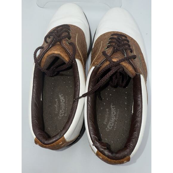 Footjoy eComfort‎ Golf Shoes Woven Saddle Oxfords White Mens 57752 Size 9.5 M - Picture 9 of 14